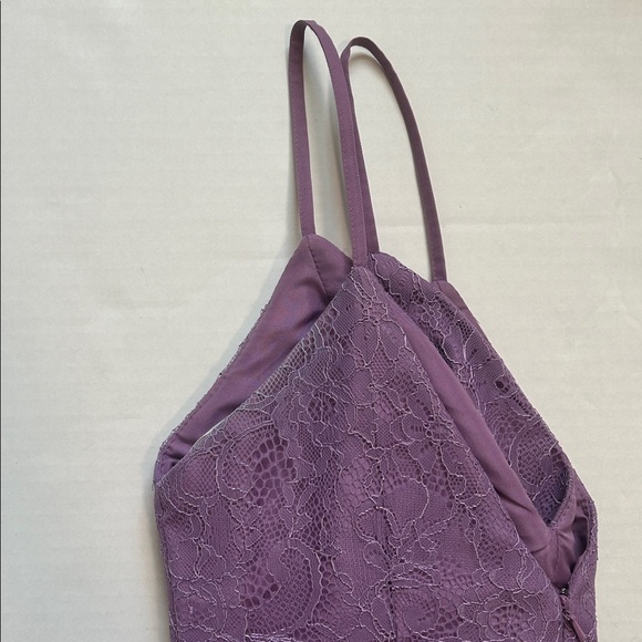 David's Bridal Lavender Lace Kids Dress - Picture 16 of 16